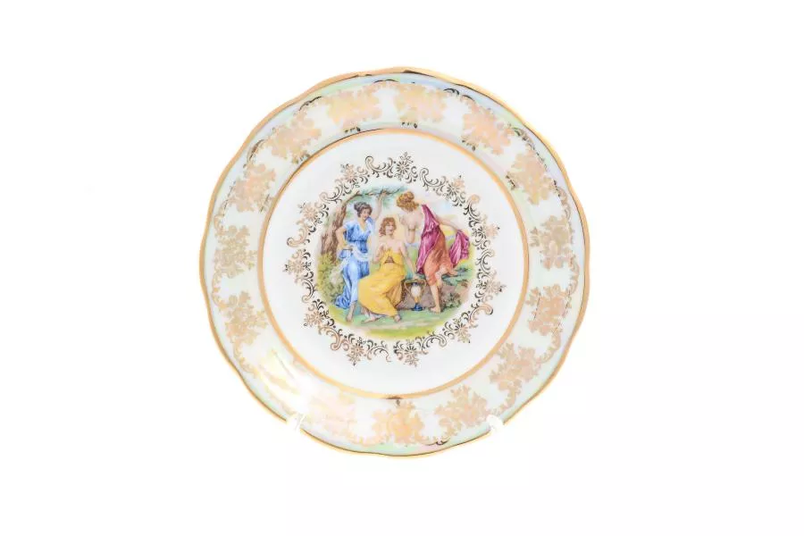 Набор тарелок Queen's Crown Корона Мадонна Перламутр 19 см(6 шт) Артикул 28056