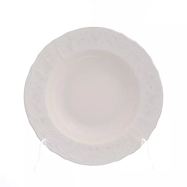 Набор тарелок глубоких Bernadotte Платиновый узор Be-Ivory 23 см(6 шт)