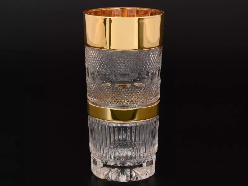 Набор стаканов для воды Bohemia Max Crystal Золото 350мл(6 шт) Артикул 30399