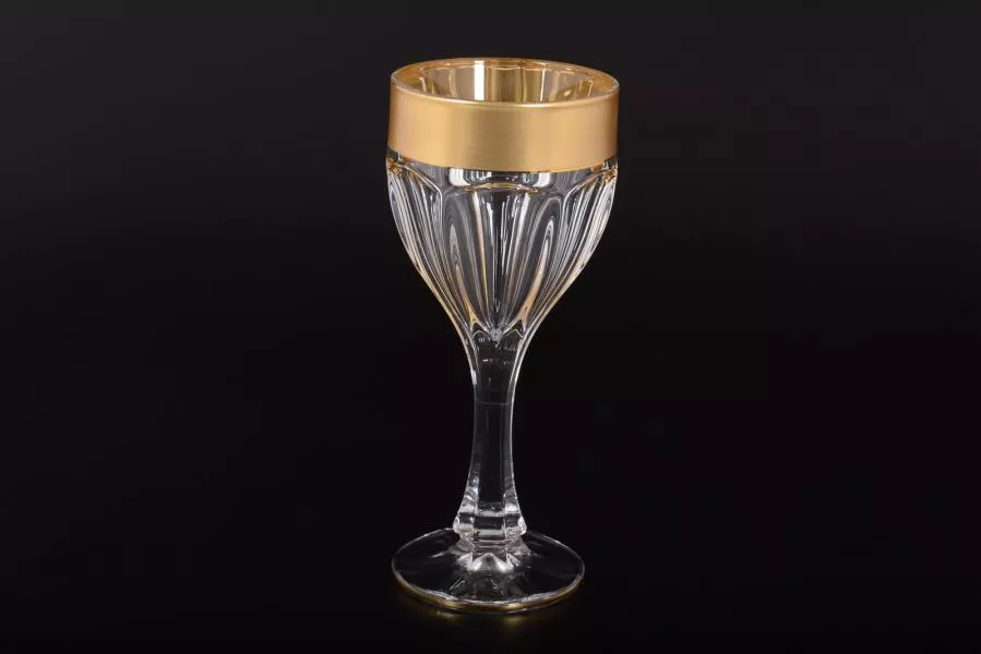 Набор бокалов для вина Bohemia Gold Сафари матовая полоса 190 мл(6 шт)