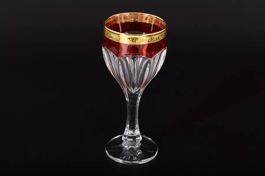 Набор бокалов для вина 190 мл Сафари красный (6 шт) BOHEMIA GOLD