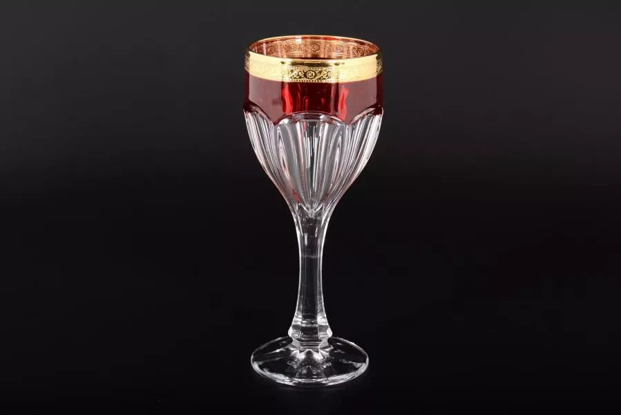 Набор бокалов для вина 290 мл Сафари красный BOHEMIA GOLD