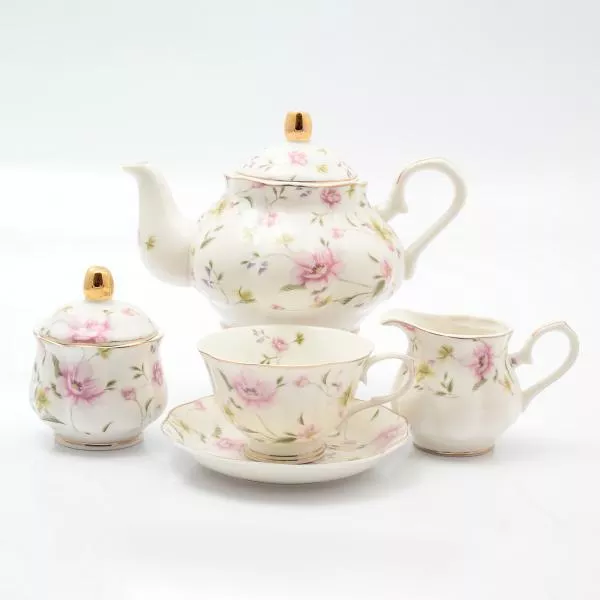 Чайный сервиз Royal Classics Розовые цветы 15 предметов