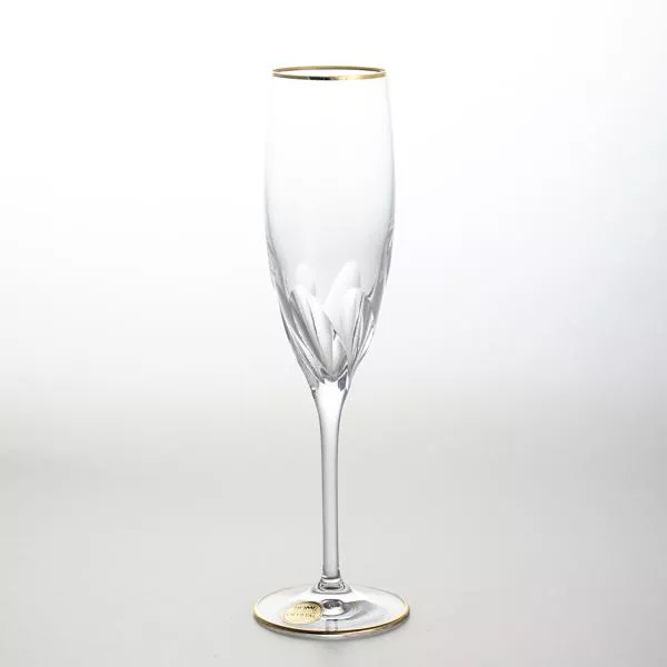 Набор 6 бокалов для шампанского Палермо золото 180 мл