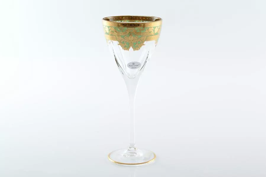Набор бокалов для вина Astra Gold Natalia Golden Turquoise D. 250мл(6 шт)