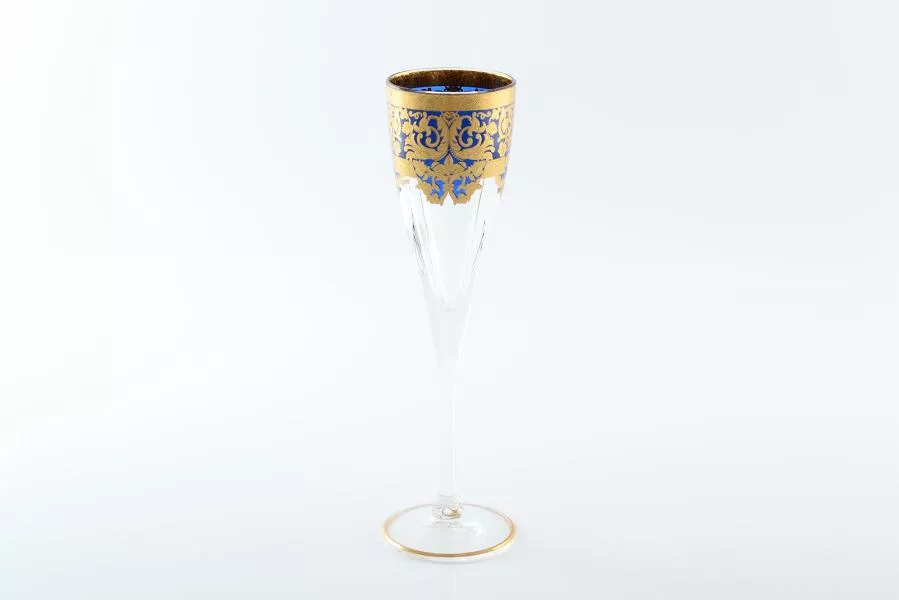 Набор фужеров для шампанского Astra Gold Natalia Golden Blue Decor 170мл(6 шт)