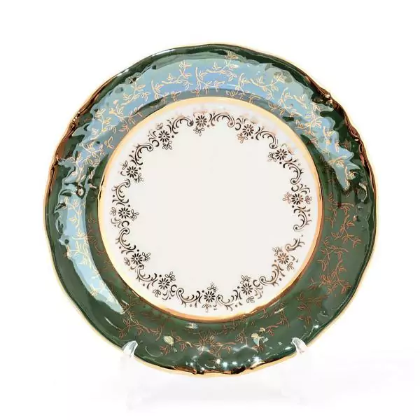 Набор тарелок Sterne porcelan Зеленый лист 19 см (6 шт)