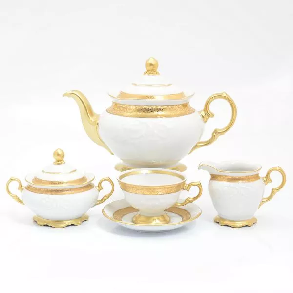 Чайный сервиз на 6 персон 17 предметов Матовая лента Sterne porcelan