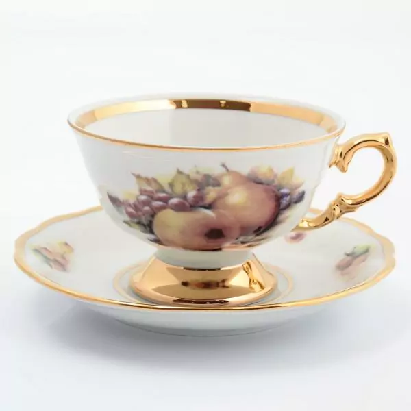 Набор чайных пар Sterne porcelan Фрукты 220мл(6 пар)
