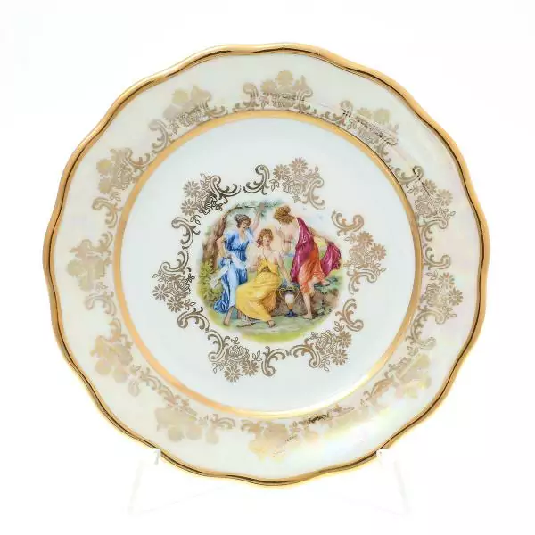 Набор тарелок Sterne porcelan Мадонна Перламутр 17 см(6 шт)