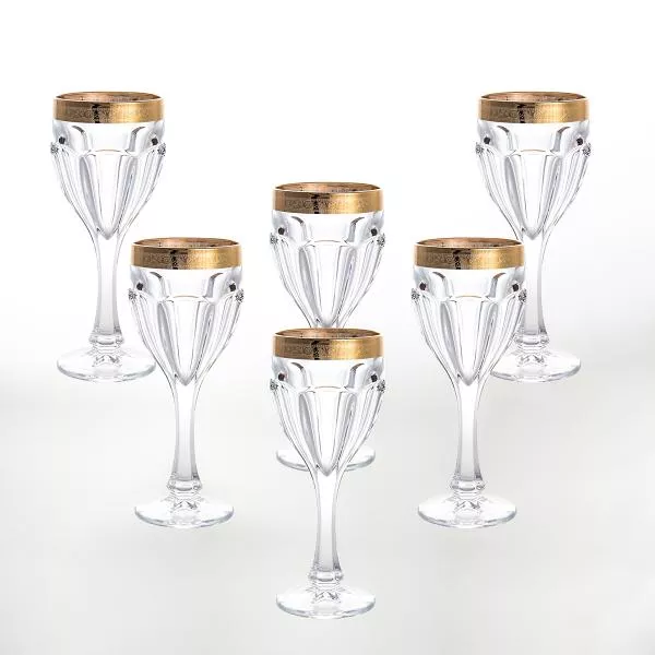 Набор бокалов для вина Bohemia Gold Сафари 290 мл