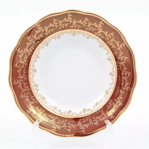 Набор тарелок  глубокие Sterne porcelan Красный лист 23 см(6 шт)
