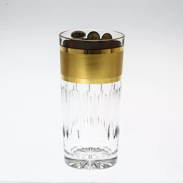 Набор стаканов для воды Bohemia Max Crystal Золото 350мл(6 шт) Артикул 32241