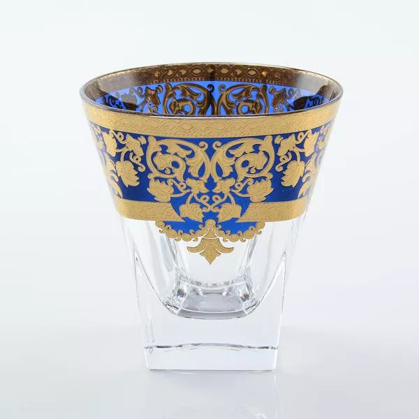 Набор стаканов для виски Astra Gold Natalia Golden Blue Decor 270мл(6 шт)
