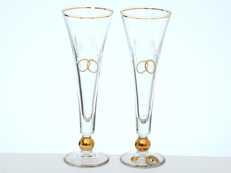 Свадебный набор из 2-х бокалов для шампанского"E-S"