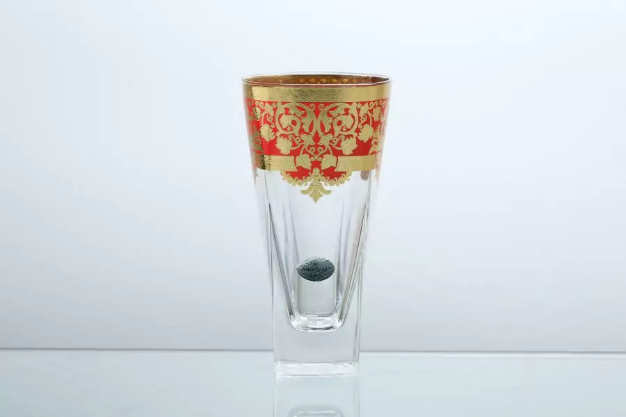 Набор стаканов для воды 380 мл Natalia Golden Red Decor Astra Gold (6 шт)