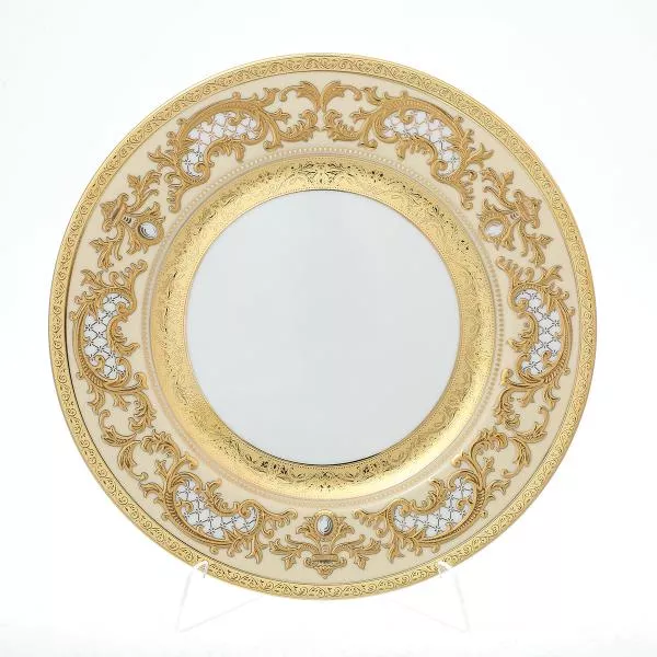Набор тарелок Falkenporzellan Alena 3D Creme Gold Constanza 28,5 см(6 шт)