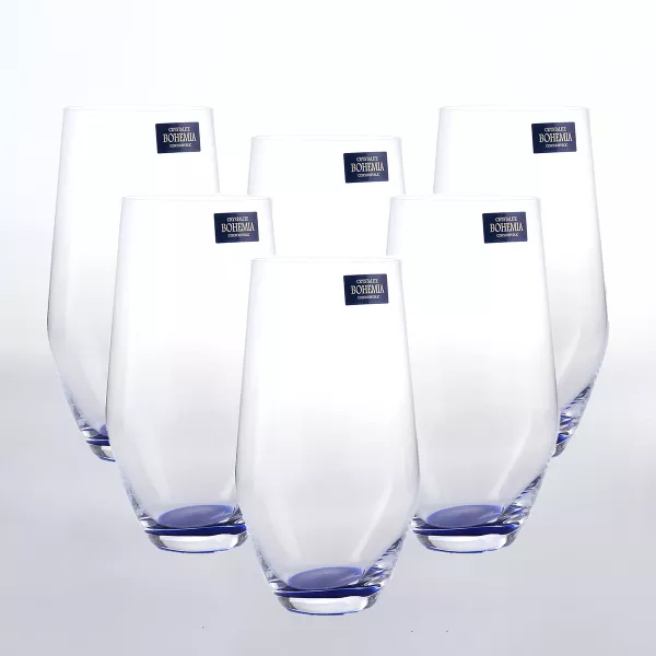 Набор стаканов для воды ассорти Crystalite Bohemia Grus/michelle 400 мл(6 шт)
