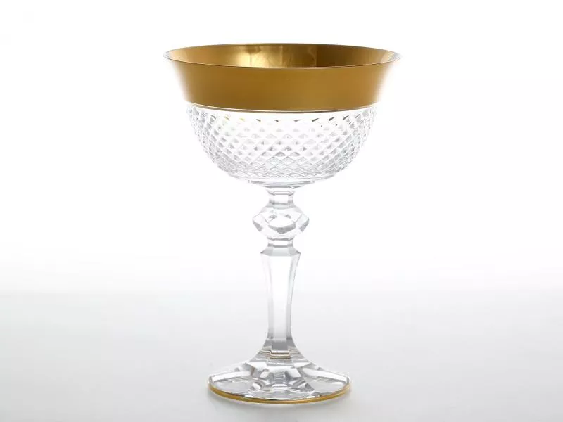 Набор бокалов для мартини матовая полоса Bohemia Цветной хрусталь 180 мл(6 шт)