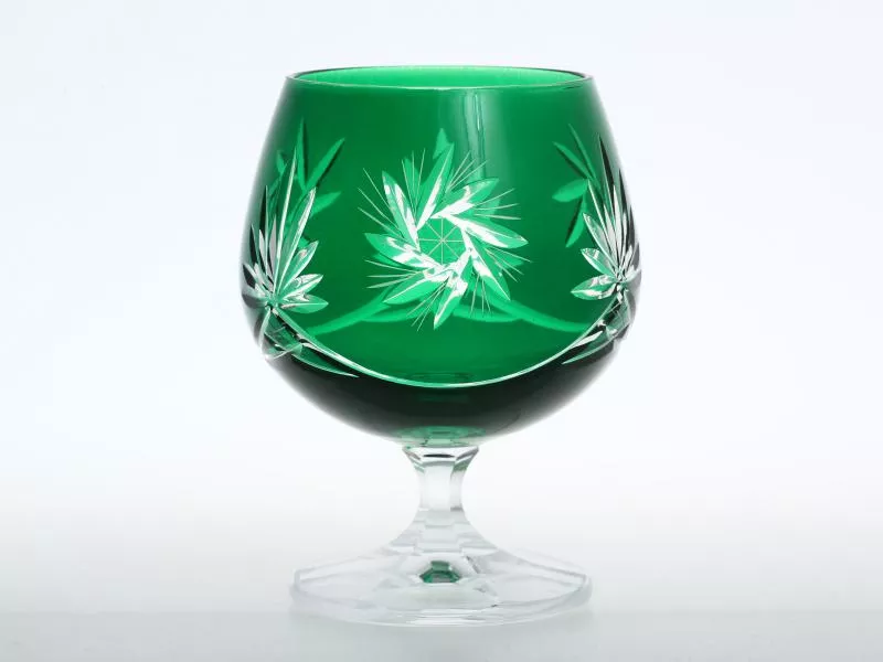 Набор бокалов для бренди  зеленый Bohemia Цветной хрусталь 250 мл(6 шт)
