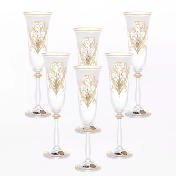 Анжела набор бокалов для шампанского Bohemia Star Crystal 190 мл(6 шт) Артикул 36500