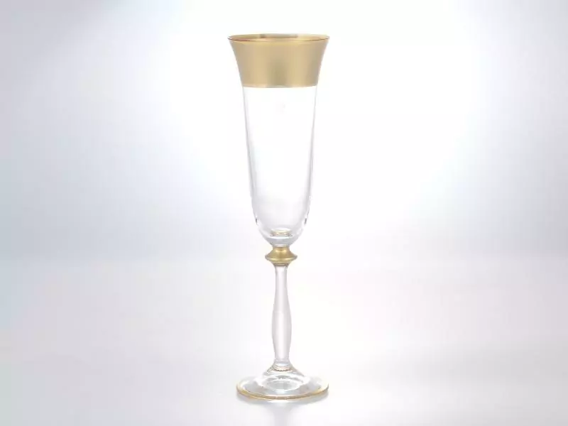 Анжела набор фужеров для шампанского AS Crystal Матовая полоса 190 мл(6 шт) Артикул 37050