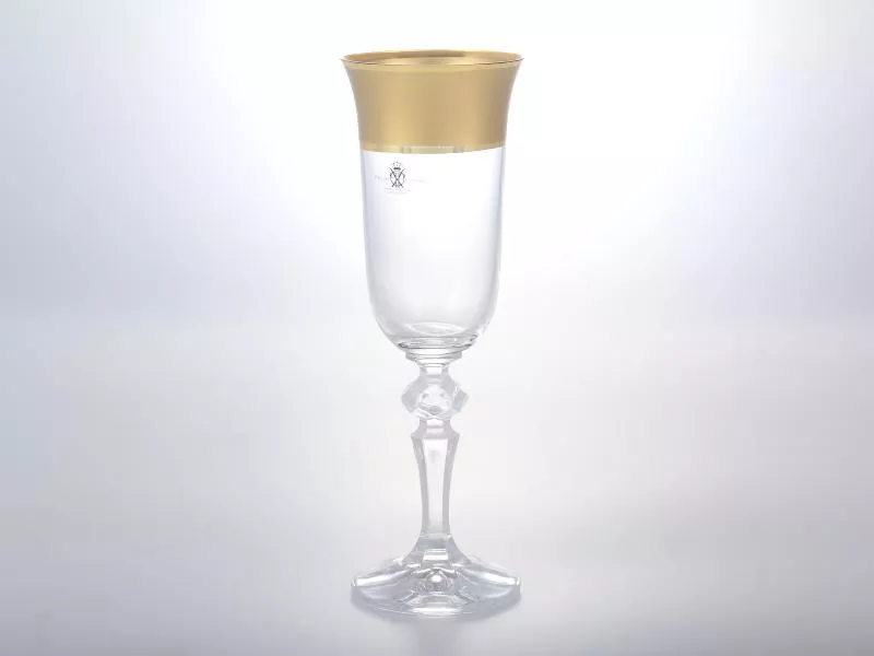 Кристина набор фужеров  для шампанского AS Crystal Матовая полоса 150 мл(6 шт)