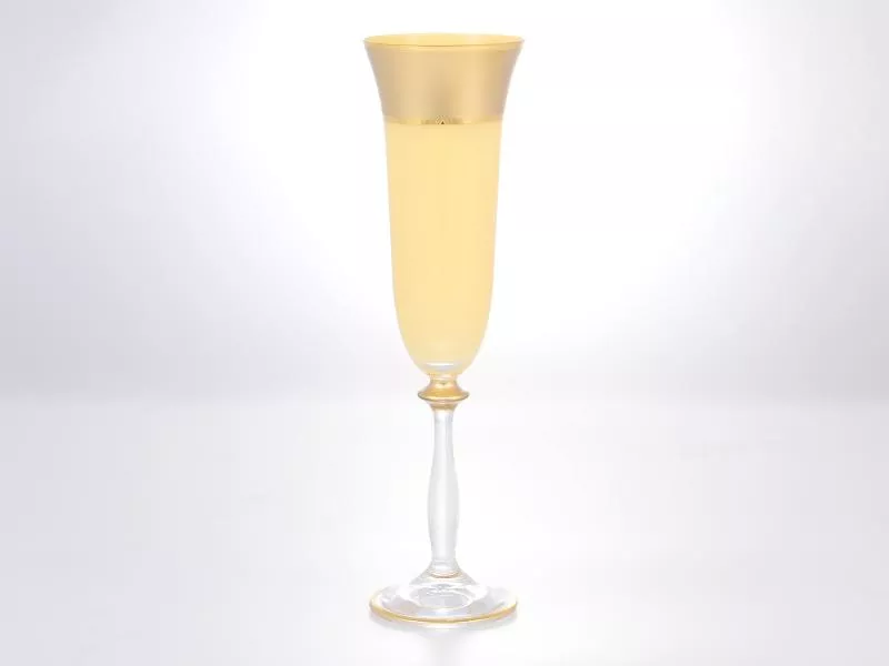 Анжела набор фужеров для шампанского AS Crystal Матовая полоса 190 мл(6 шт) Артикул 37060