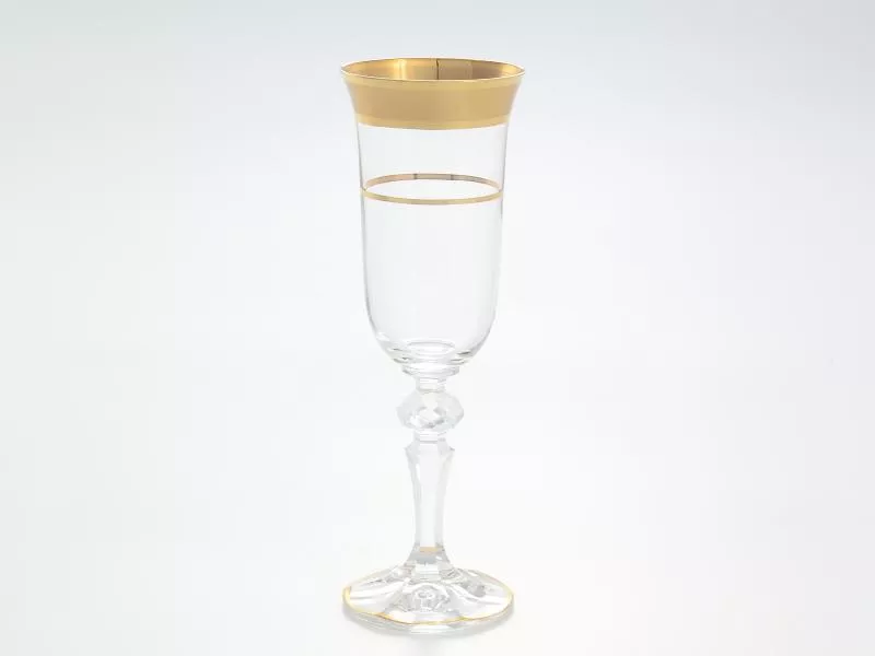 Набор фужеров для шампанского Star Crystal Смальта Кристина 150мл (6 шт)