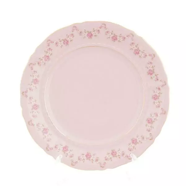 Набор тарелок Leander Соната мелкие цветы розовый фарфор 19 см