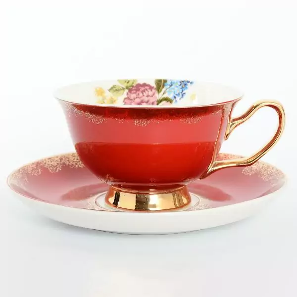 Набор чайных пар красный Royal Classics 12 предметов 220мл