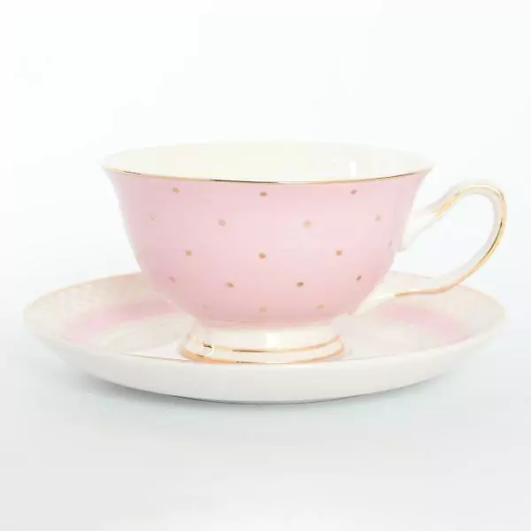 Набор чайных пар 220мл розовый 12 предметов