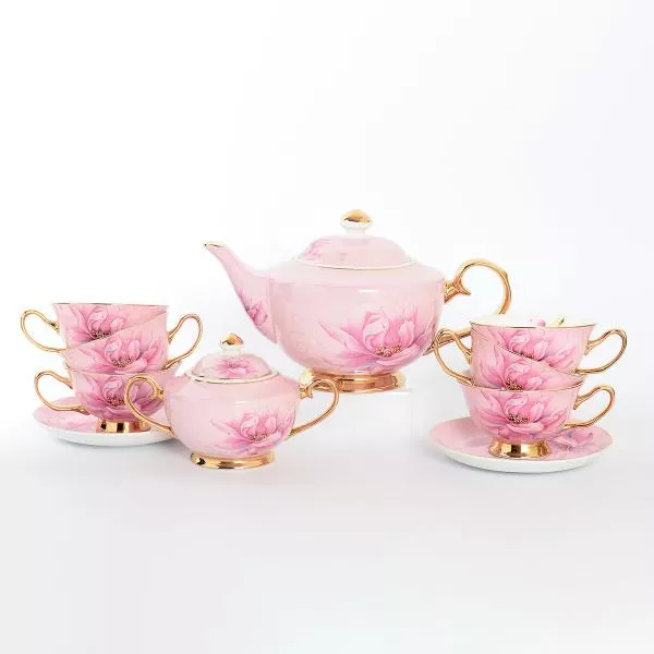 Чайный сервиз Royal Classics Розовый фарфор 14 предметов