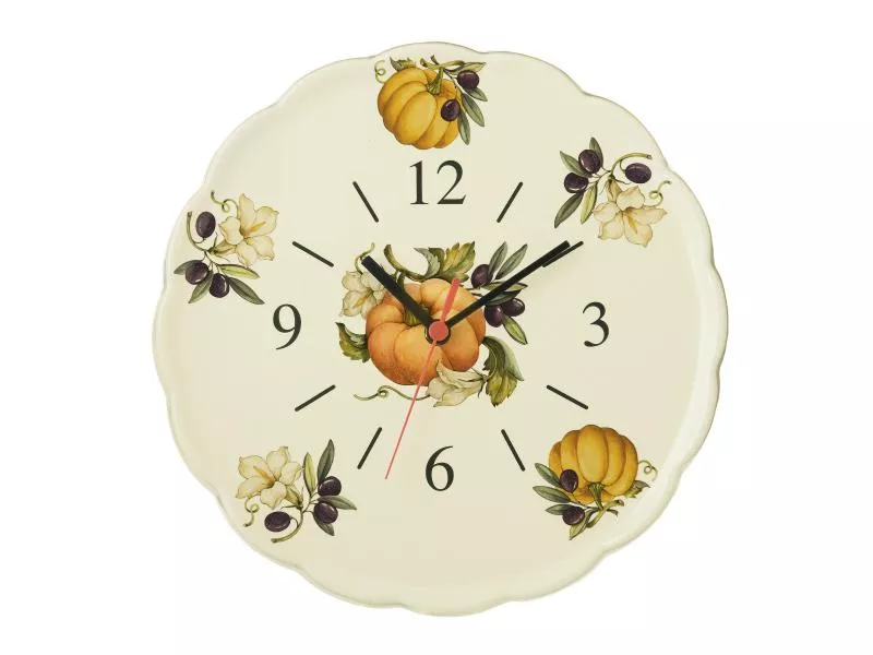 Часы настенные Caroline Artigianato Ceramico Тыква 29,5см