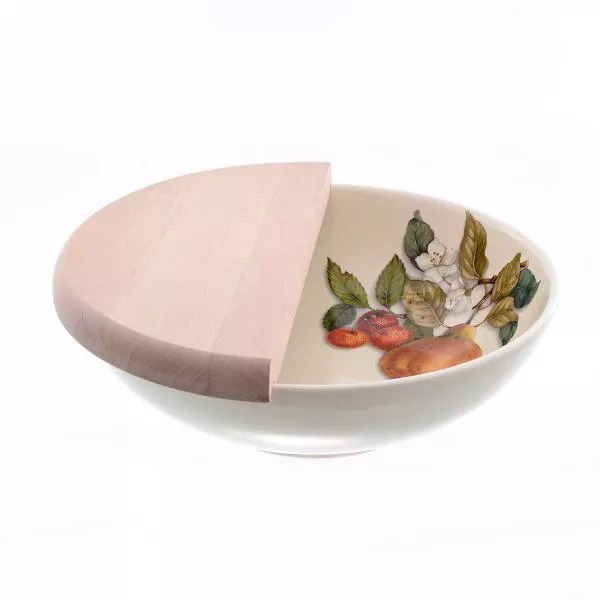 Набор салатник с разделочной доской 2 предмета Caroline Artigianato ceramico Груша