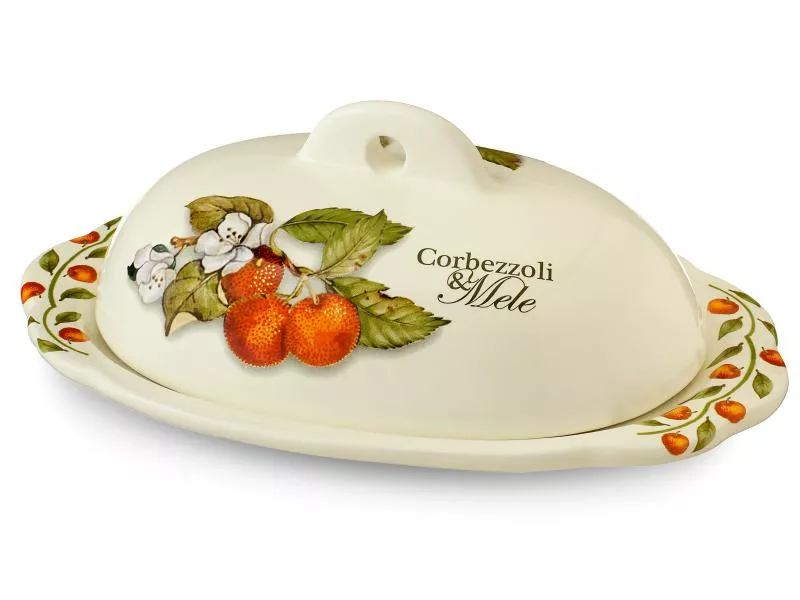 Масленка с крышкой Caroline Artigianato ceramico Груша 225х155мм
