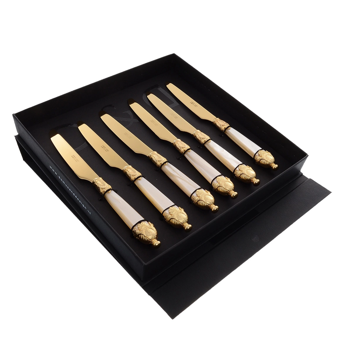 Набор десертных ножей domus siena gold (6 шт)