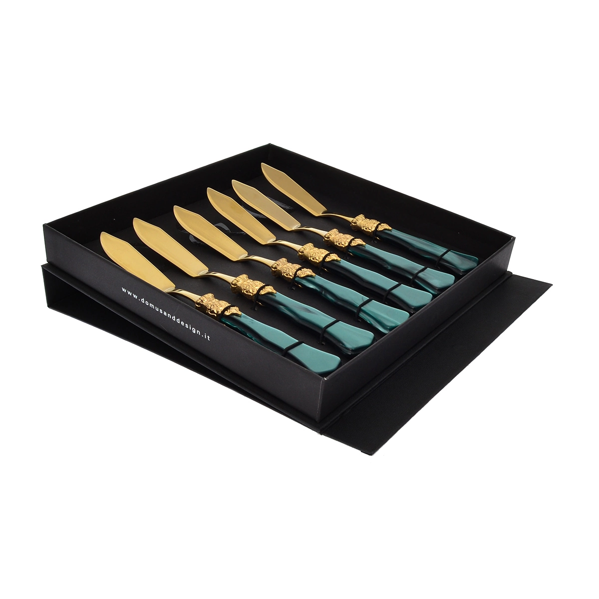 Набор столовых ножей для рыбы domus ginevra gold (6 шт) Артикул 44891