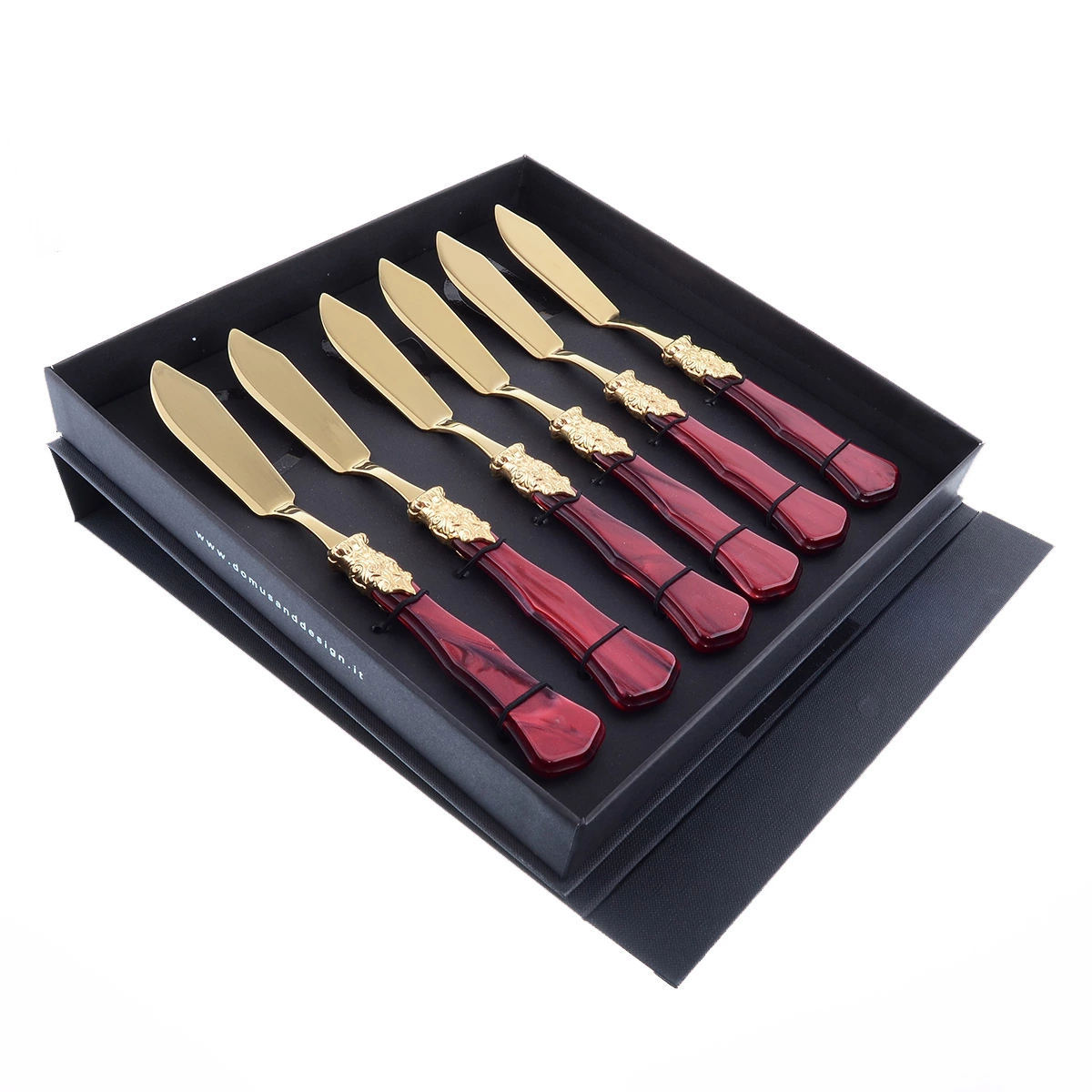 Набор столовых ножей для рыбы domus ginevra gold (6 шт) Артикул 44892