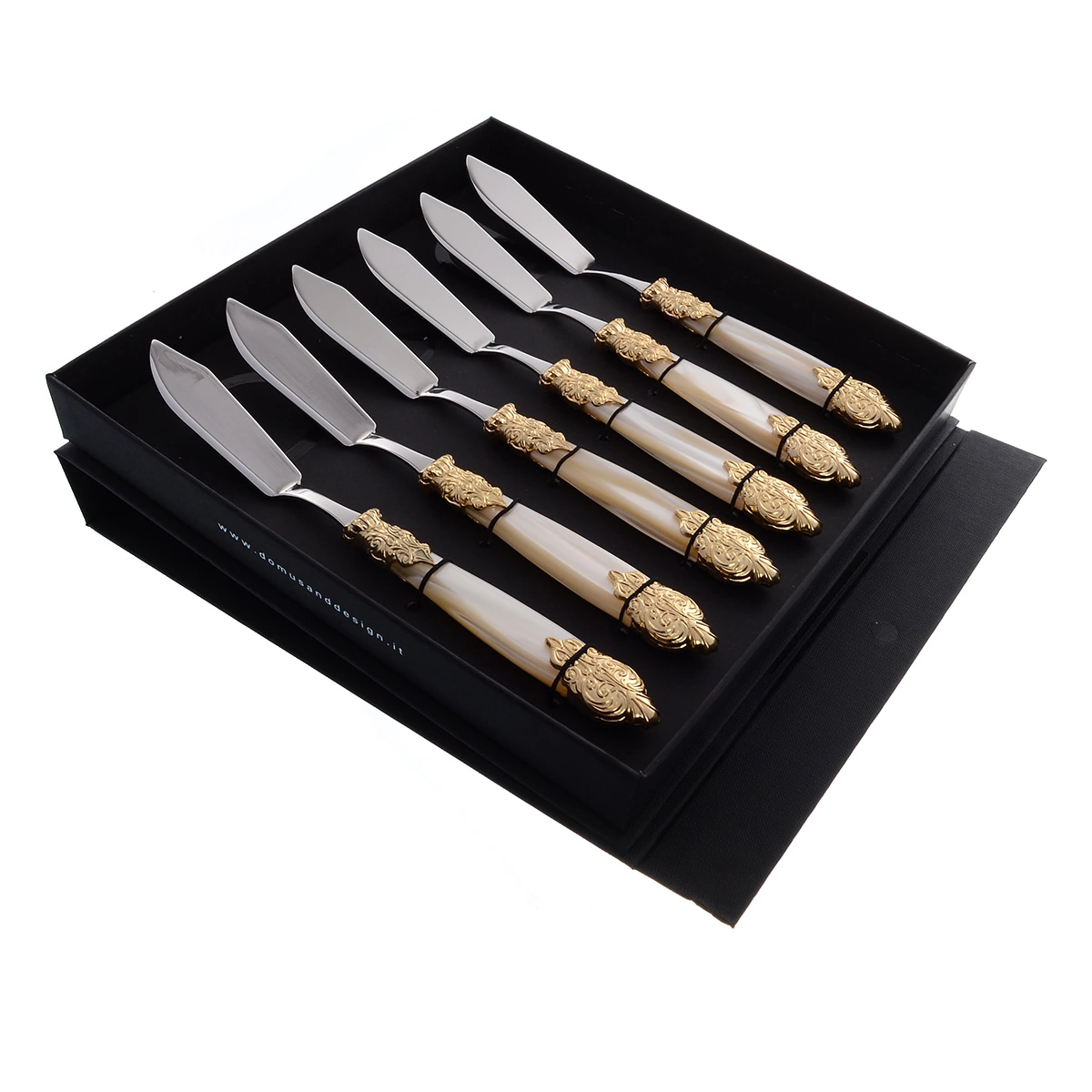 Набор столовых ножей для рыбы domus versaille gold (6 шт) Артикул 44771
