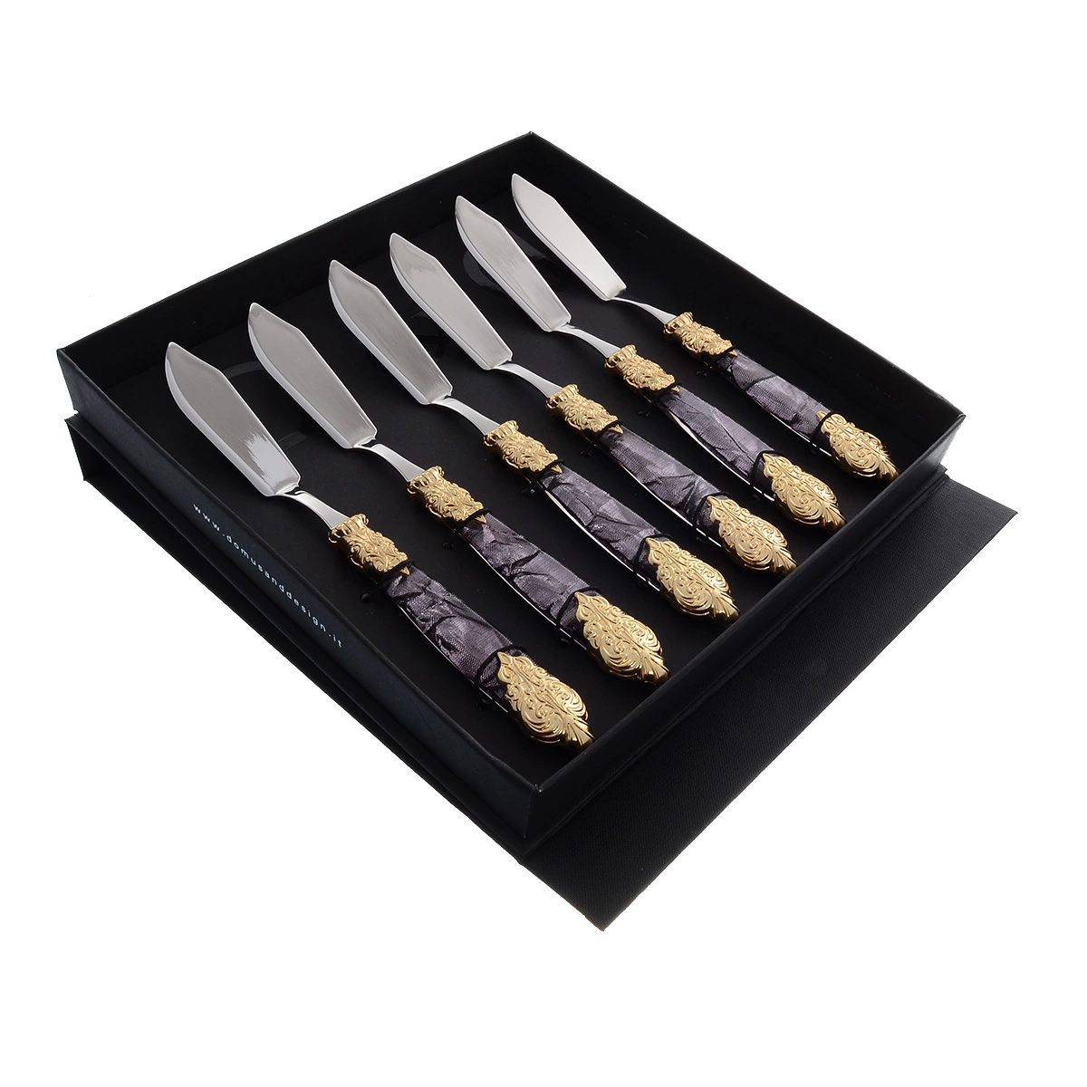 Набор столовых ножей для рыбы domus versaille gold (6 шт) Артикул 44773