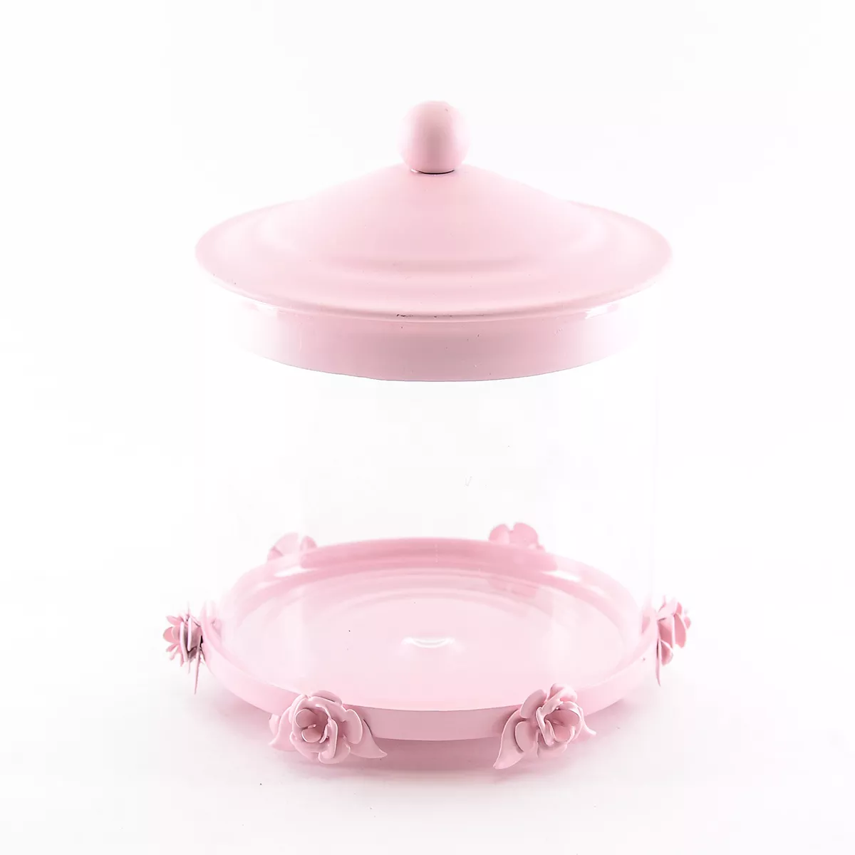 Ёмкость для сыпучих продуктов с крышкой розовая Royal Classics